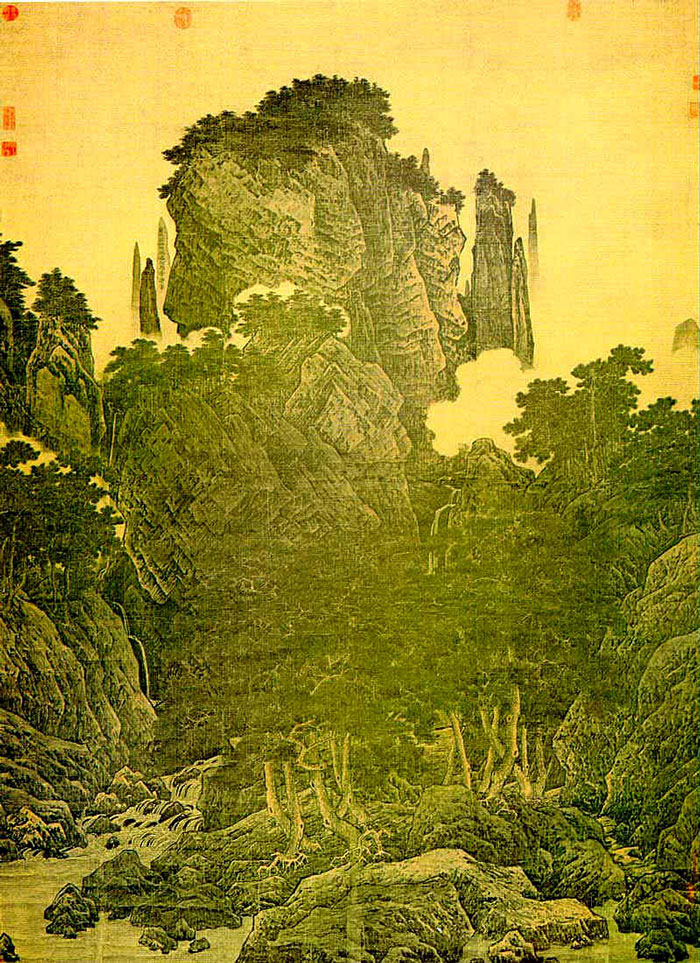 吴镇·竹石图
