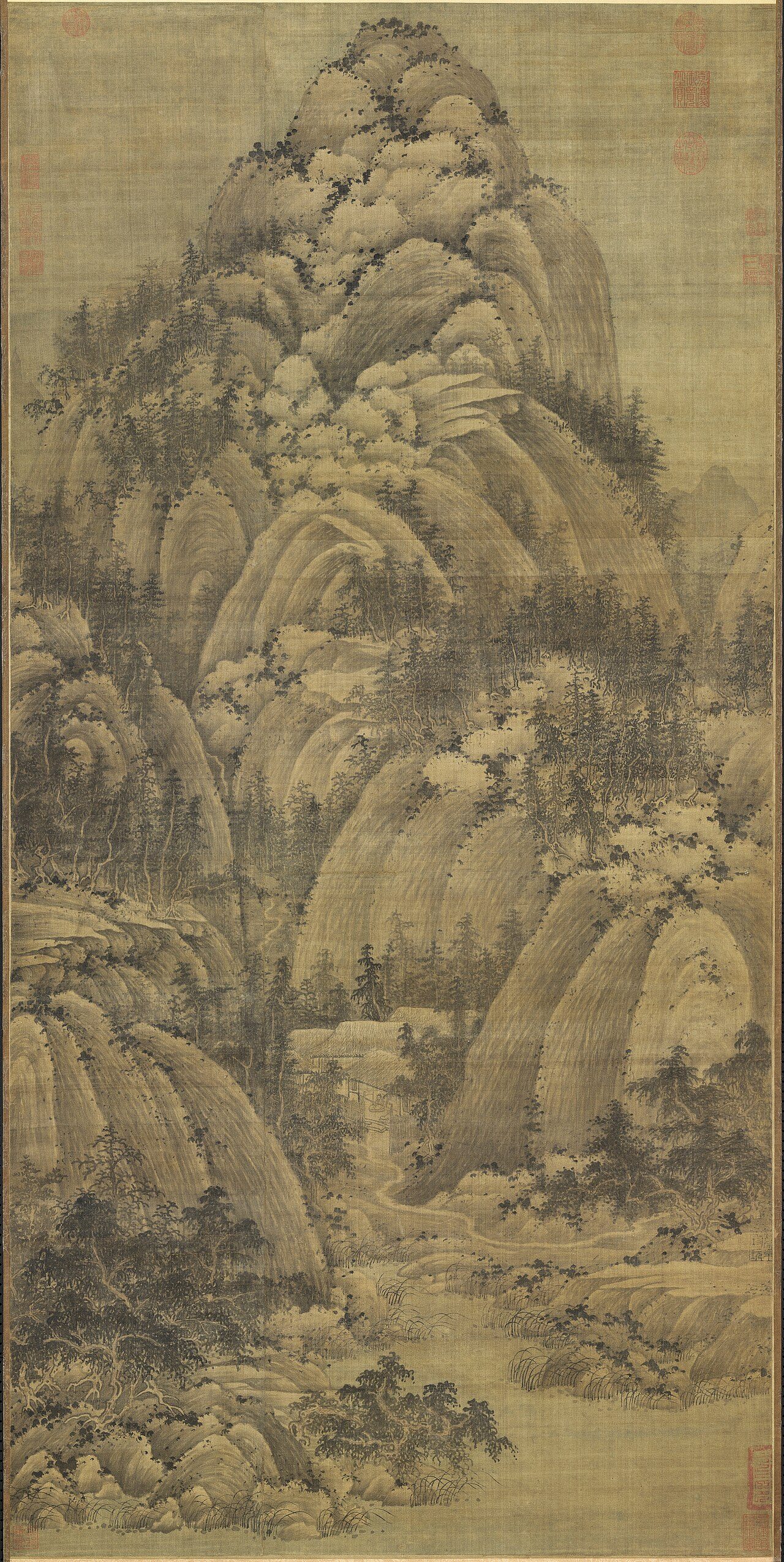 巨然·秋山问道图